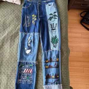 Custom Handpainted Jeans